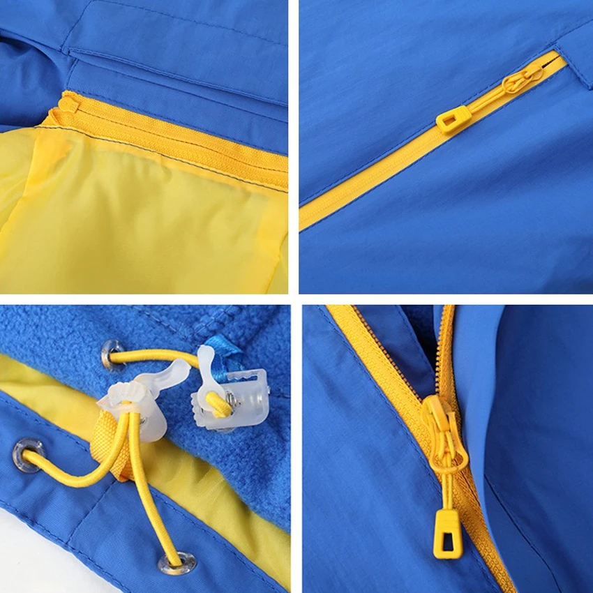 Mountainskin Мужская и женская зимняя флисовая куртка из 2 предметов Спортивная