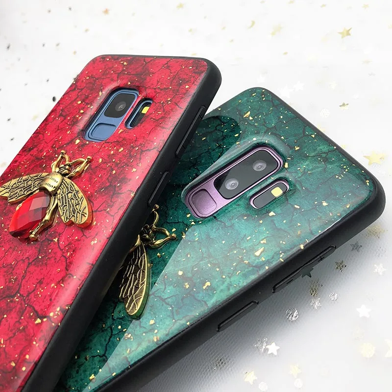 Чехол с блестящей золотой фольгой в виде пчелы для Xiaomi 9 8 SE lite A2 6X Redmi 5 Plus 6 7A мягкая