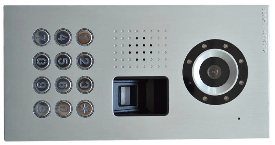 SUNFLOWERVDP отпечаток пальца видеодомофон Rfid открытый замок Видео дверной телефон