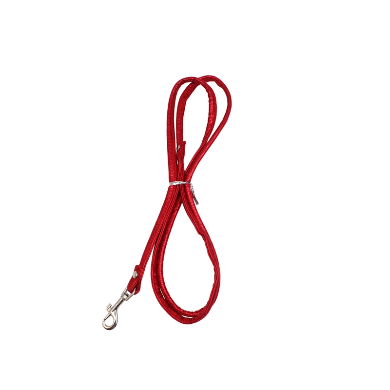 Pet Cat Щенок поводок Длинные Гладкие Кожа PU Поводки Solid Цвет собак Walker 6 цветов 1,2 м х 1,0 см для малых и средних щенок - Цвет: red