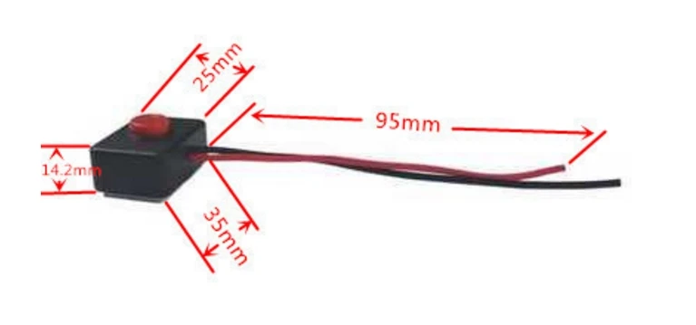 Микс 7 видов кнопочный переключатель Клавишные переключатели с проводом для авто