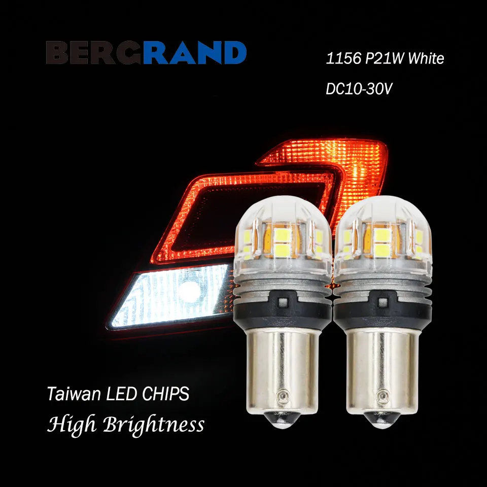 2 шт. P21W светодиодные лампы для авто 1156 BA15s R5W R10W 2835SMD боковые огни поворотники