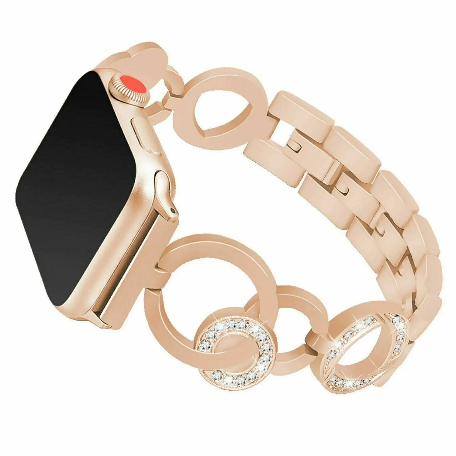 Браслет из нержавеющей стали для Apple Watch сменный ремешок под розовое золото iWatch 1 2