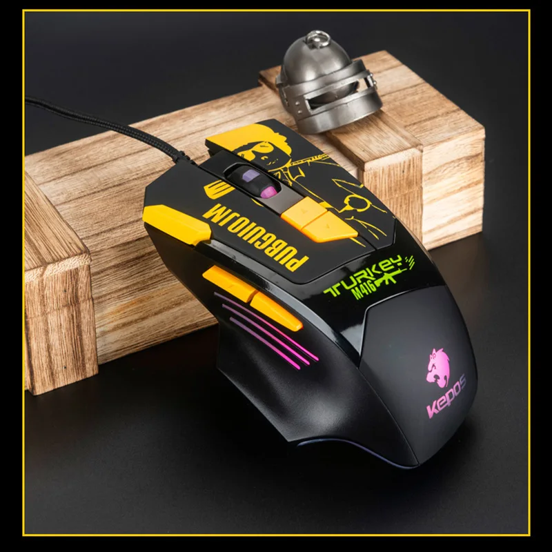 FELYBY Wired RGB Gaming Mouse 8 Programmable Buttons 6800 DPI Adjustable Optical Gaming Mouse Ergonomic Mouse With Fire Button