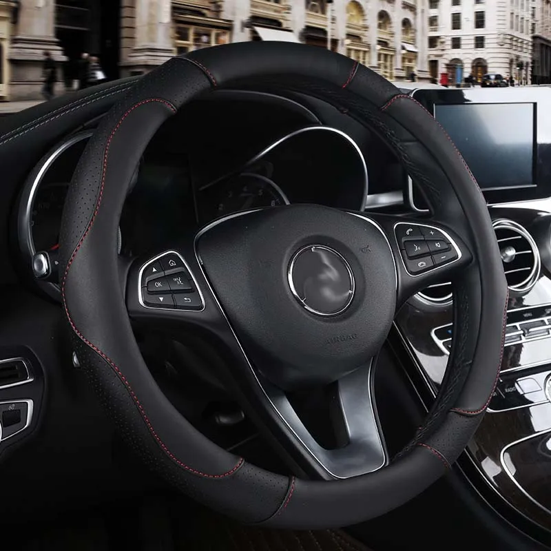 9 цветов Новый чехол рулевого колеса автомобиля всесезонные универсальные