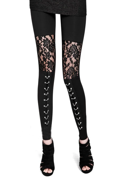 Женские черные готические повседневные прозрачные колготки ткань цепочка в