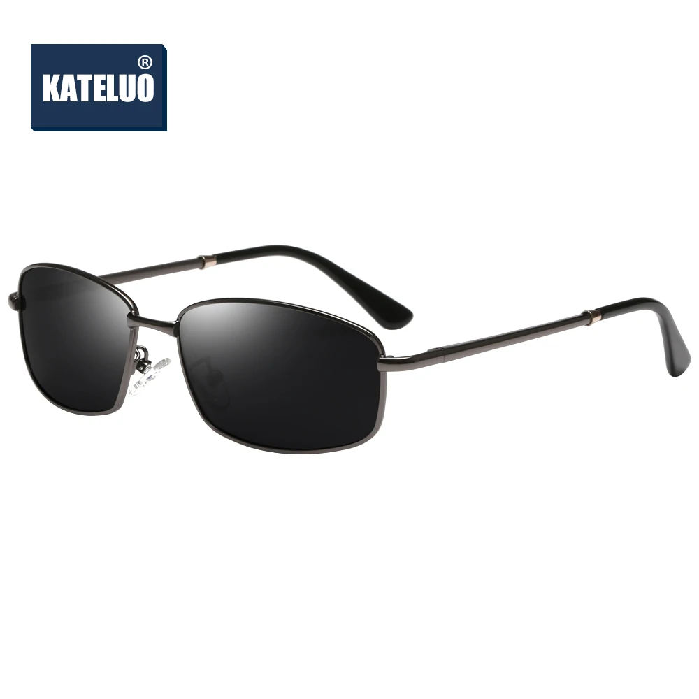 Бренд KATELUO мужские классические солнцезащитные очки поляризованные линзы UV400 Солнцезащитные очки для мужчин oculos de sol 2236 - Цвет линз: Gray