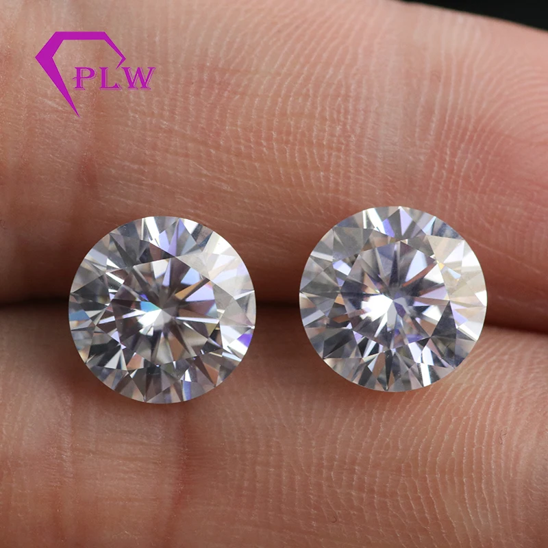 Включая сертификат 10 мм 4ct EF цвет белый VVS бриллиантовая огранка настоящий