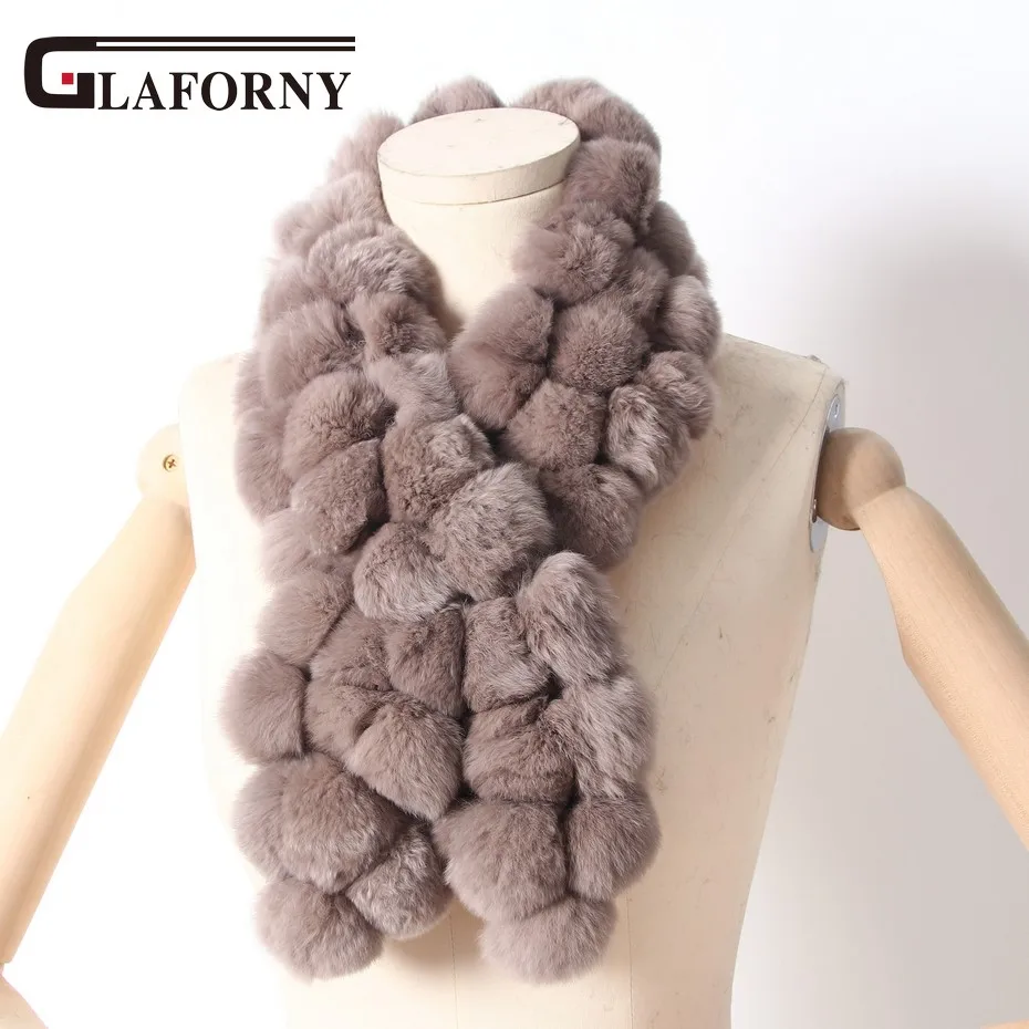 2018 женский шарф из натурального меха зимний кроличьего шарфы для России милый