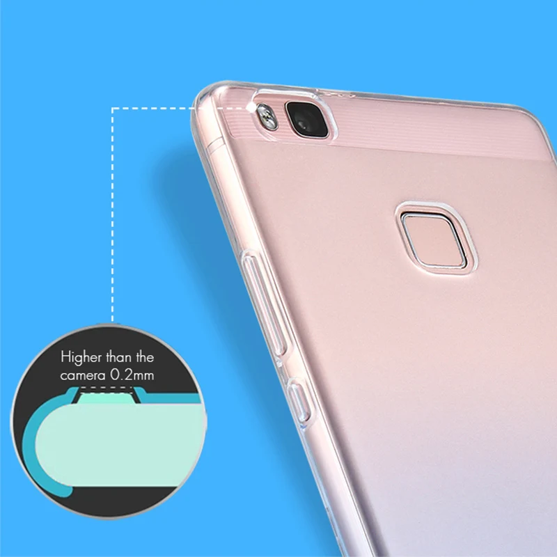 Phone Case for Huawei P9 Lite 2017 Silicone 3D Cartoon Cover Ultrathin Soft Gradient Transparent Back Fundas Carcasas |