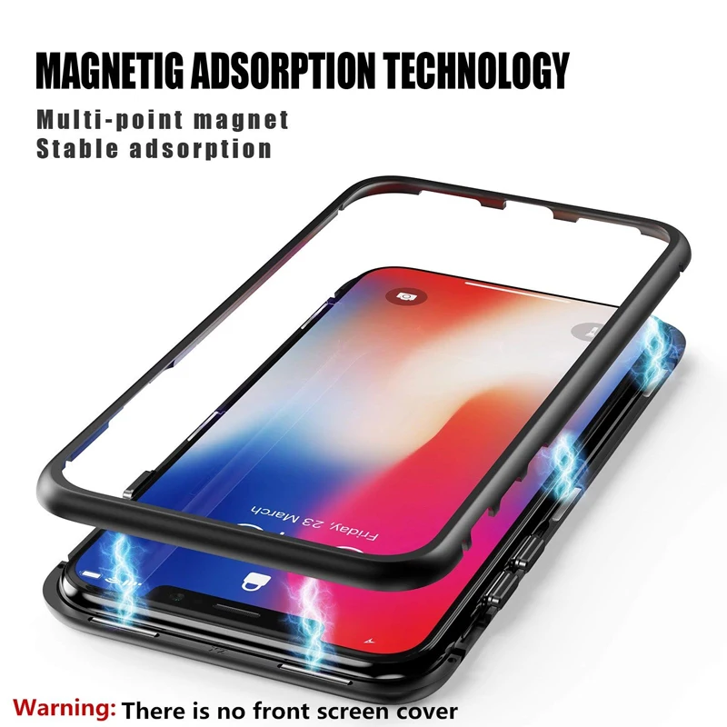 Магнитный адсорбционный чехол для телефона iPhone 11 Pro Max XR XS X 8 7 6S Plus ультра