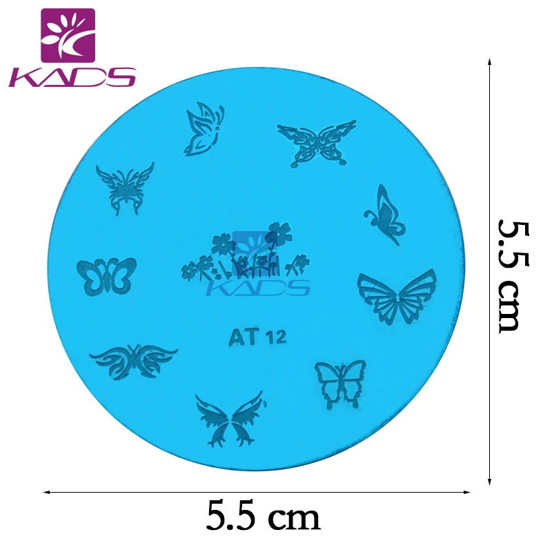 KADS AT012 Бабочка Искусства Ногтя Штамповка Плиты DIY Nail Art Шаблоны Наклейки Stamp
