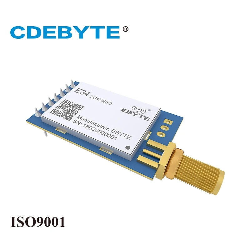 Фотография частоты скачка UART nRF24L01P 2 4 ГГц 100 мВт SMA антенна IoT uhf беспроводной