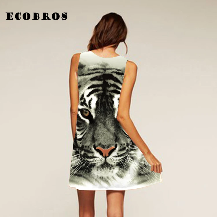Женское Повседневное платье без рукавов ECOBROS 2019 свободные платья выше колена с