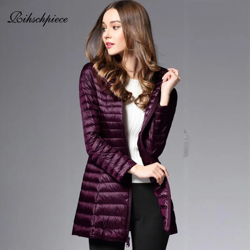 Зимнее женское пальто Rihschpiece 2018 модель 3XL на утином пуху Женская Ультралегкая
