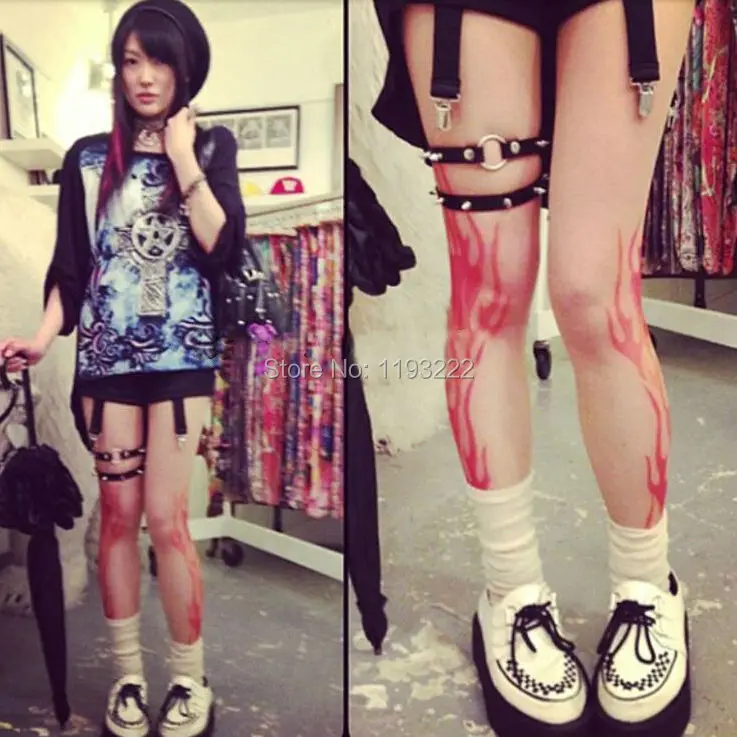 Круглые Кожаные подвязки с заклепками в стиле панк рок круглыми кожаными лентами