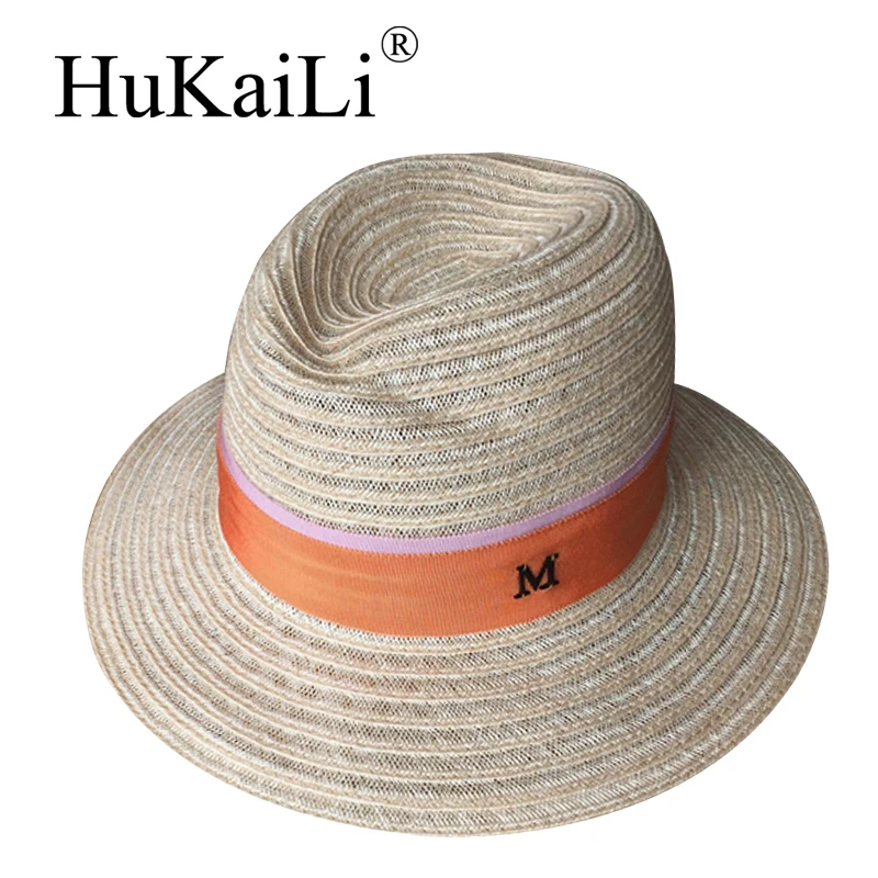 Летняя мода m широкополая sunbonnet Роскошные strawhat пляж шапка женская шляпа