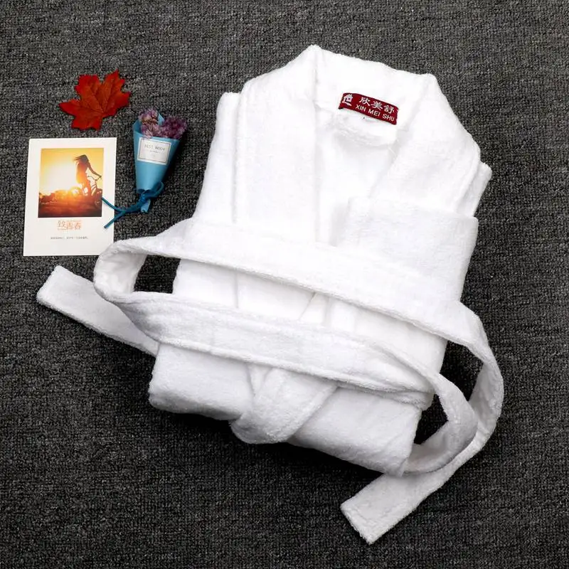 Мужские халаты мужские толстые хлопковые размер XXL белая махровая зимняя Пижама