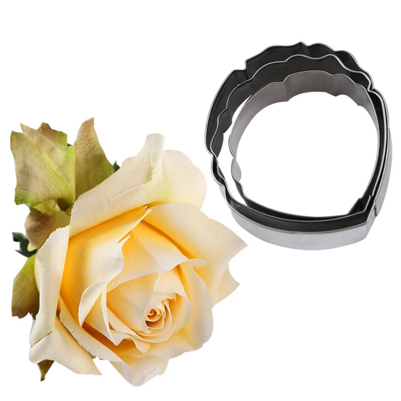 Пионовые цветы 3 шт. резак для печенья из нержавеющей стали выпечки и инструмент