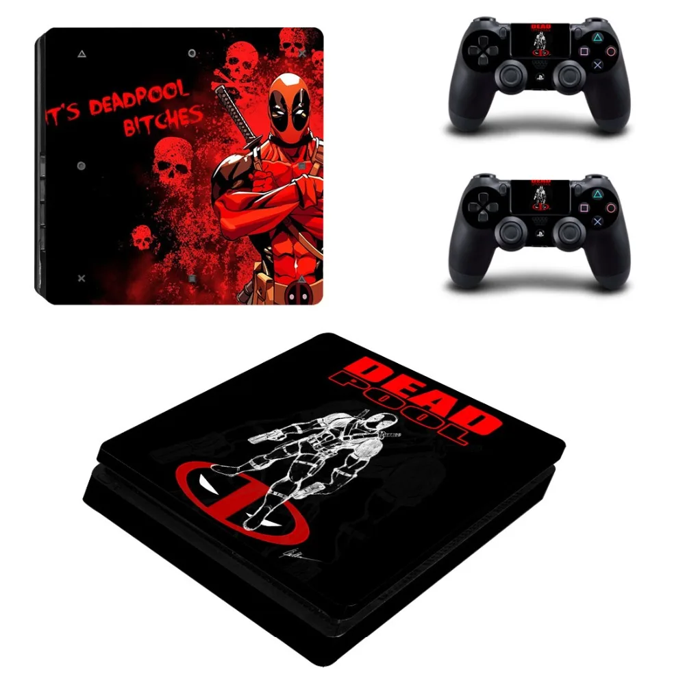 Deadpool PS4 тонкая Наклейка защитная накладка наклейка для PS4 Slim консоль и контроллер винил