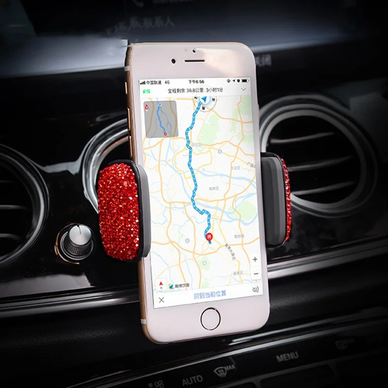 Автомобильный держатель для телефона Tongdaytech для iPhone X XS, универсальная кристальная подставка для мобильного телефона, Магнитная подставка для крепления на вентиляционное отверстие для samsung S10