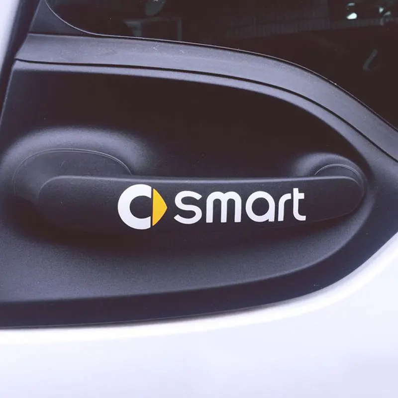 2 шт., наклейка на дверные ручки для Mercedes Smart Fortwo 453 451 450, автомобильная декоративная пленка, наклейка на кузов, автомобильные аксессуары 10 см