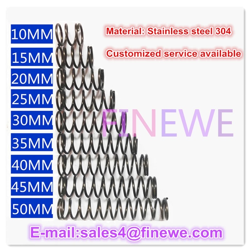 

Manufacture custom stainless steel compression spring, coil spring 0.3*4*30MM