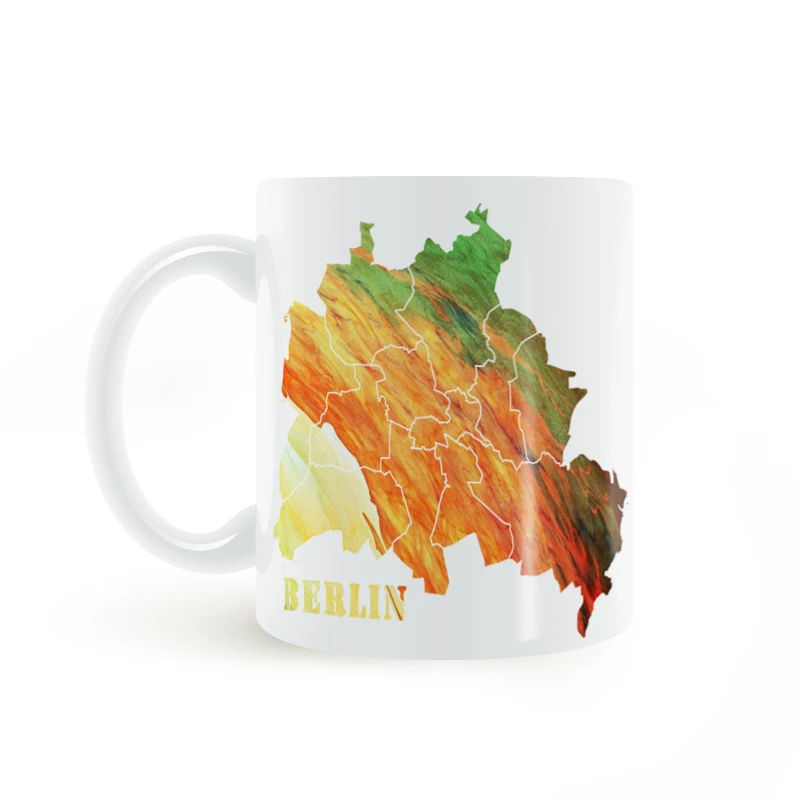 Германия Берлин карта кружка Кофе молока Керамика с возможностью креативного