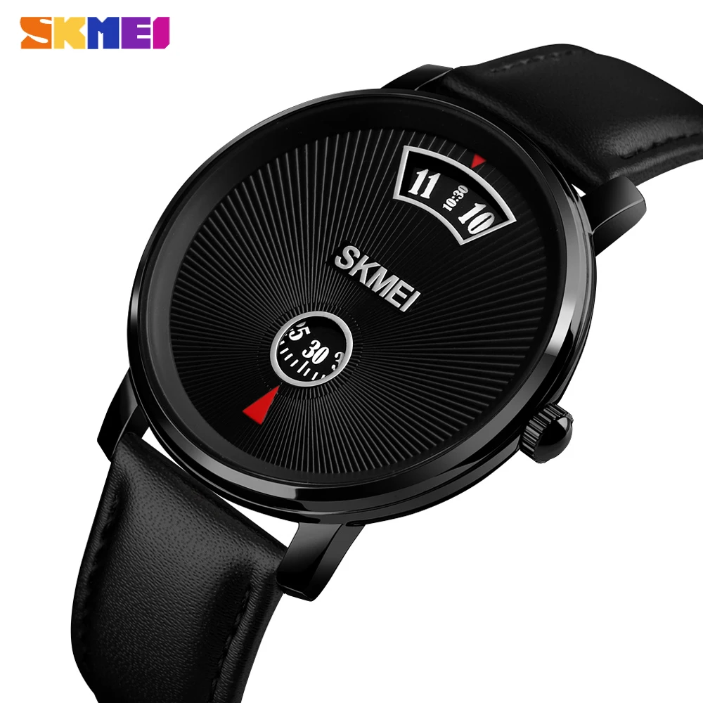 

SKMEI Business Men's Quartz Watches Fashion Simple Waterproof Clock Stainless Steel/Leather Male Wristwatches Relogio Masculino