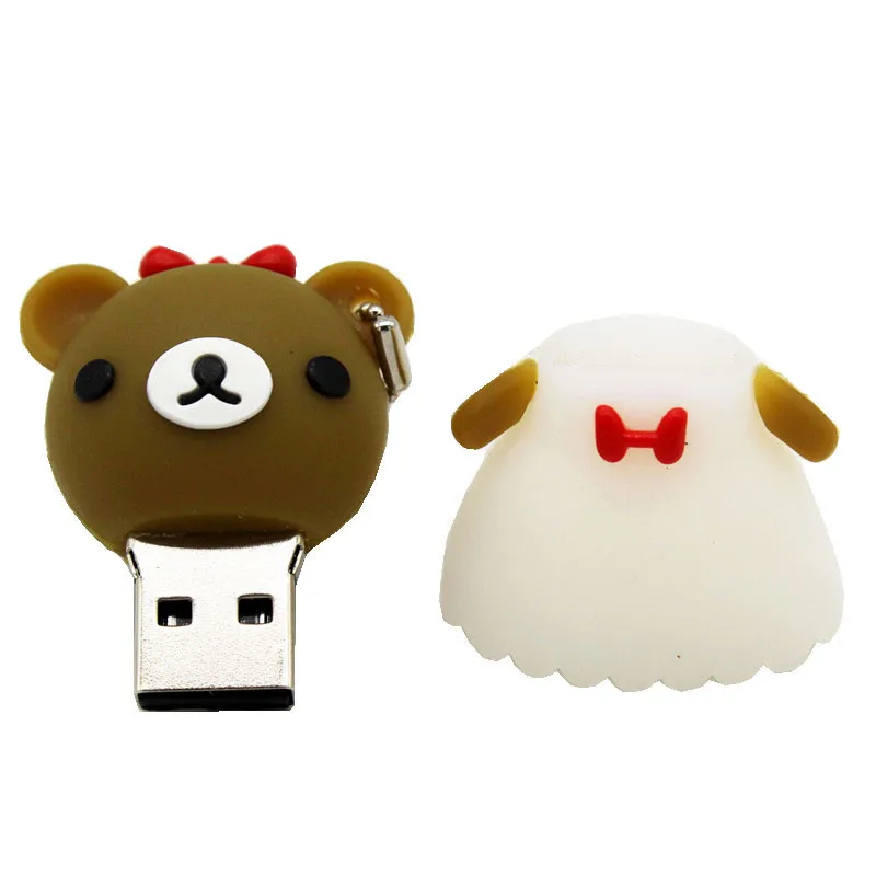 Свадебный подарок мультяшный медведь флешка 4 ГБ 8 16 32 64 флэш-накопитель для