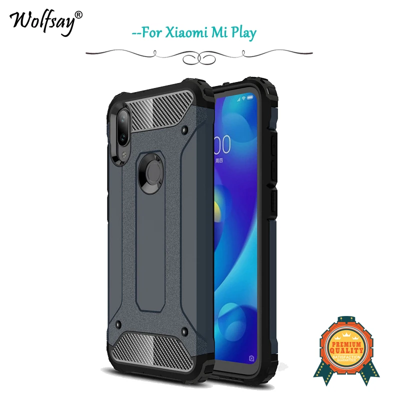 Ударопрочный чехол для xiaomi mi Play резиновый жесткий силиконовый телефона защитный