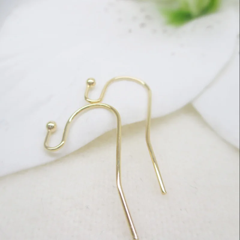 5 пар круглые серьги Крючки с золотым покрытием 22 х12 мм|gold filled earring hooks|earring hooksfor making