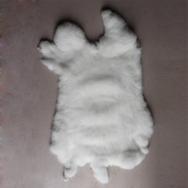 Natural Soft Genuine Rabbit Pelt Real Fluffy Fur Hide Materials For Crafts Whole Piece images - 6