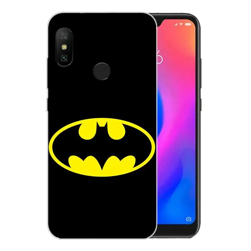 Силиконовый чехол с принтом для Xiaomi Xiomi Redmi Note 7 3 4 4A 4X 5 5A Plus 6 Pro 6A S2 сердцем Бэтмен