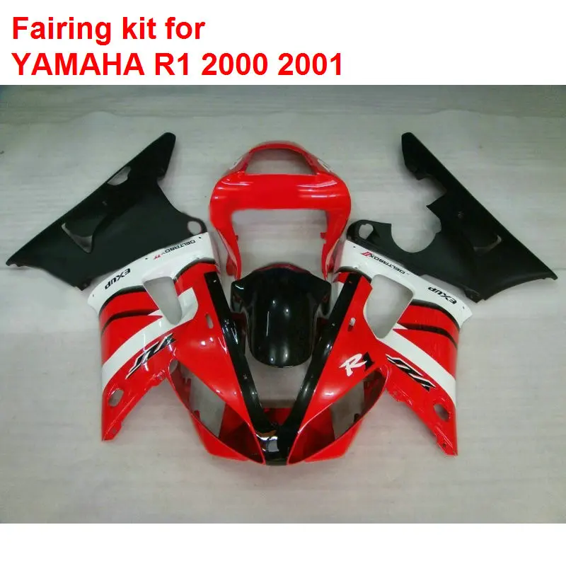 Высокое качество ABS Обтекатели для Yamaha R1 2000 2001 красный черный материалы