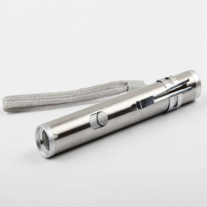 

2 in 1 USB LED Flashlight: Red Laser + White Light Mini Flash Light USB Rechargeable Flashlight LED keychain