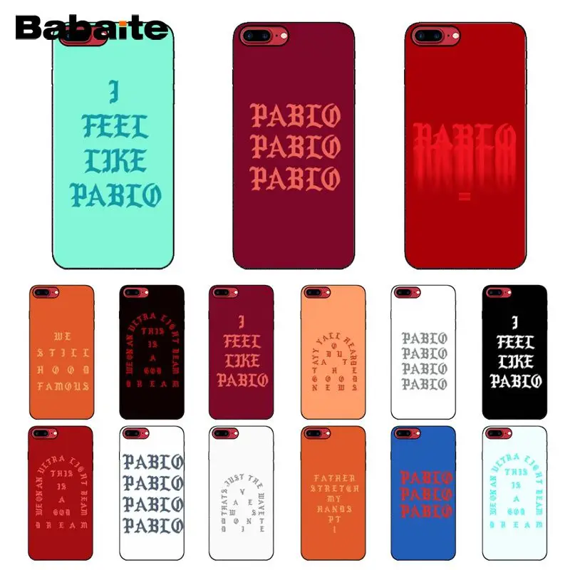 Babaite Kanye West I FEEL LIKE PABLO TPU мягкий черный чехол для телефона для Apple iPhone 8 7 6 6S Plus X XS MAX 5 5S SE XR мобильных телефонов