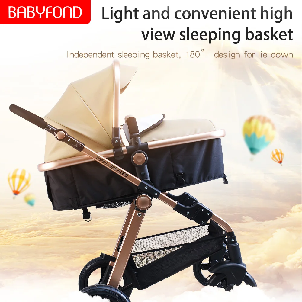 Детские коляски Babyfond 3 в 1 двусторонняя коляска для новорожденных детей 0 36