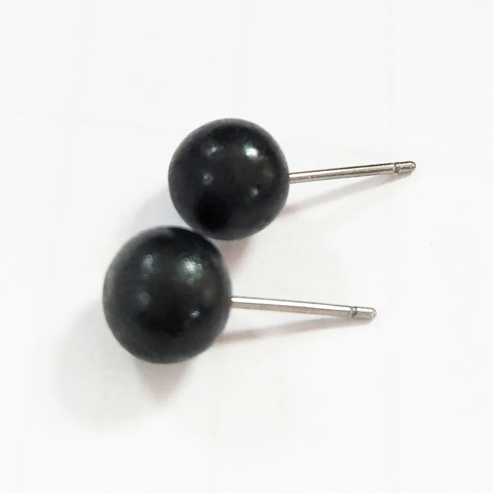 Деревянные серьги круглые деревянные из бисера модные ретро в народном стиле