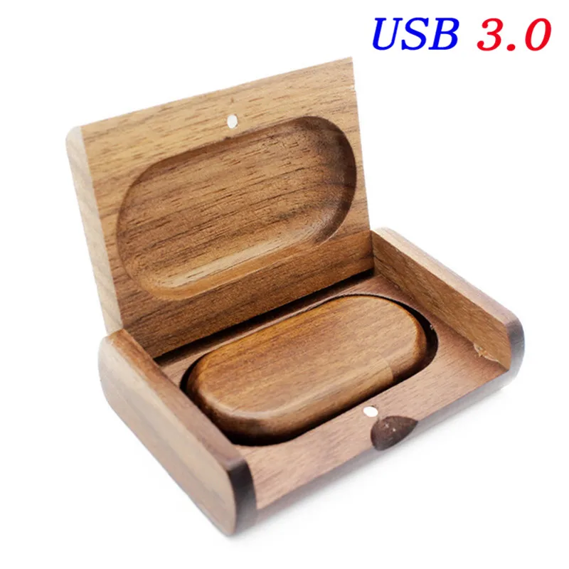 Walnut wood SHANDIAN High speed usb 3,0 Логотип Деревянный+ коробка персональный логотип 3d-ручка drive 8 GB 16 ГБ, 32 ГБ, 64 ГБ флэш-накопитель usb флешки и диск - Цвет: Walnut wood
