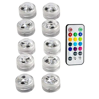 10 Lamp 1 controller Водонепроницаемый SMD3528 погружной светодиодный светильник s RGB подводный ночной Светильник Свадебная чайная ваза-лампа чаша вечерние Рождественский декоративный светильник - Испускаемый цвет: 10 Lamp 1 controller