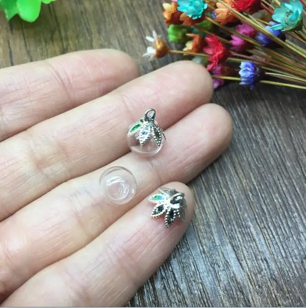 100 комплектов 8*3 мм шариковый стеклянный шар с семью лепестками Цветочные бусины