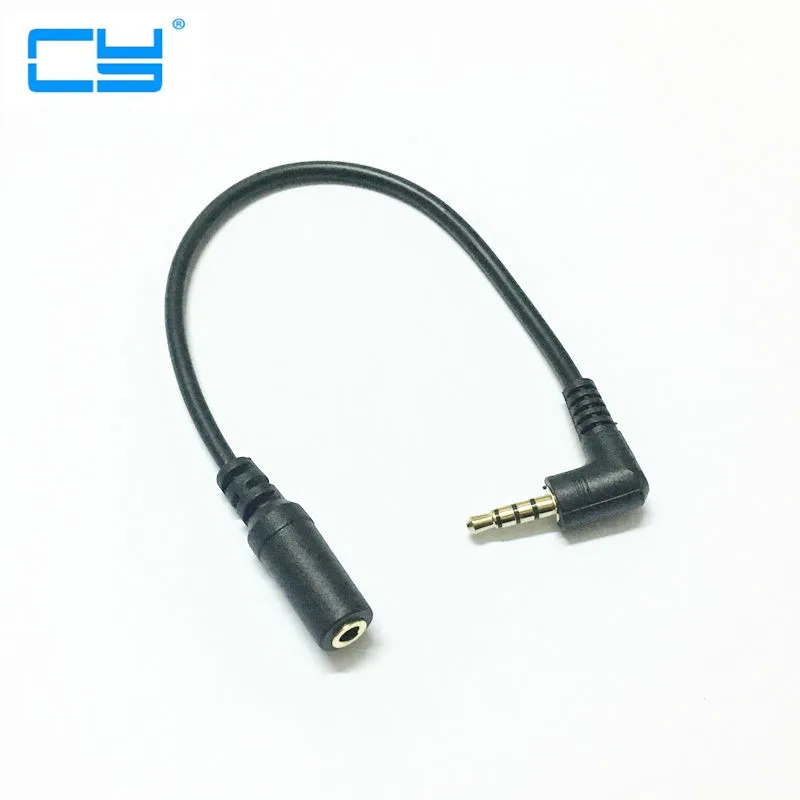Кабель extensao для аудио 3,5 90 градусов macho для 3,5 femea 0,1 m Разъем Jack estereo para fone de ouvido de carro AUX M/F