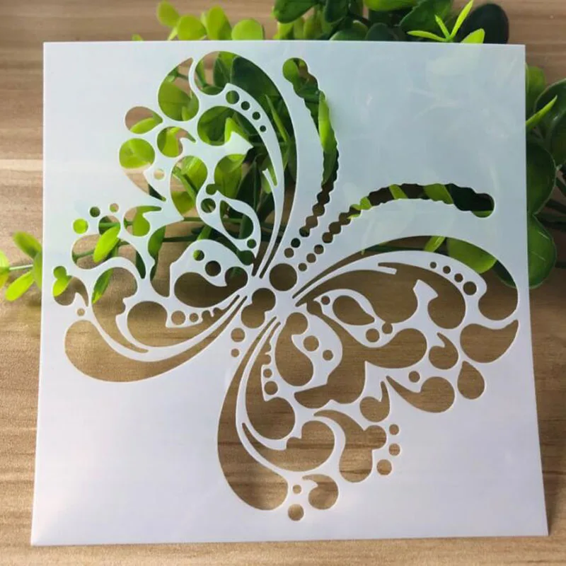 4pc Openwork Flower Stencil DIY Scrapbooking Album Decorative Accessories Template Drawing Stencils For Children | Канцтовары для