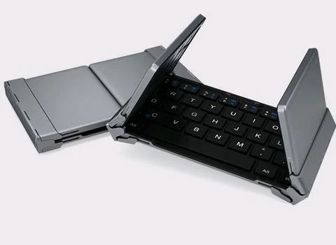 Портативная интеллектуальная трехслойная Складная Bluetooth клавиатура складная Универсальная беспроводная клавиатура для Ipad Mac Ios PC tablet Iphone