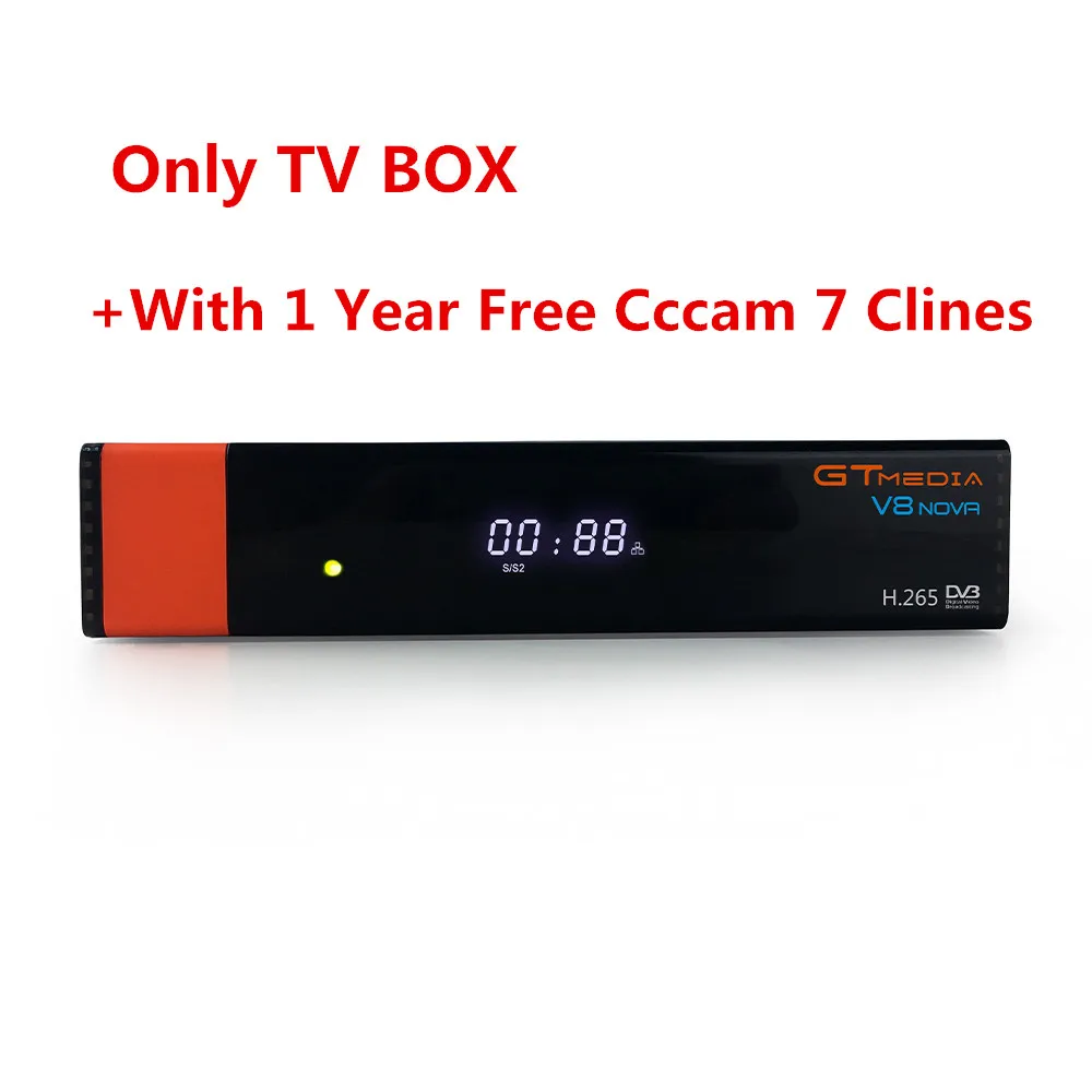 BOX-CCCAM GTMedia V8 Nova Full HD DVB-S2 спутниковый ресивер 1 год Европа Cccam 7 линия же Freesat V9 Супер Обновление от Freesat V8 супер - Цвет: BOX-CCCAM