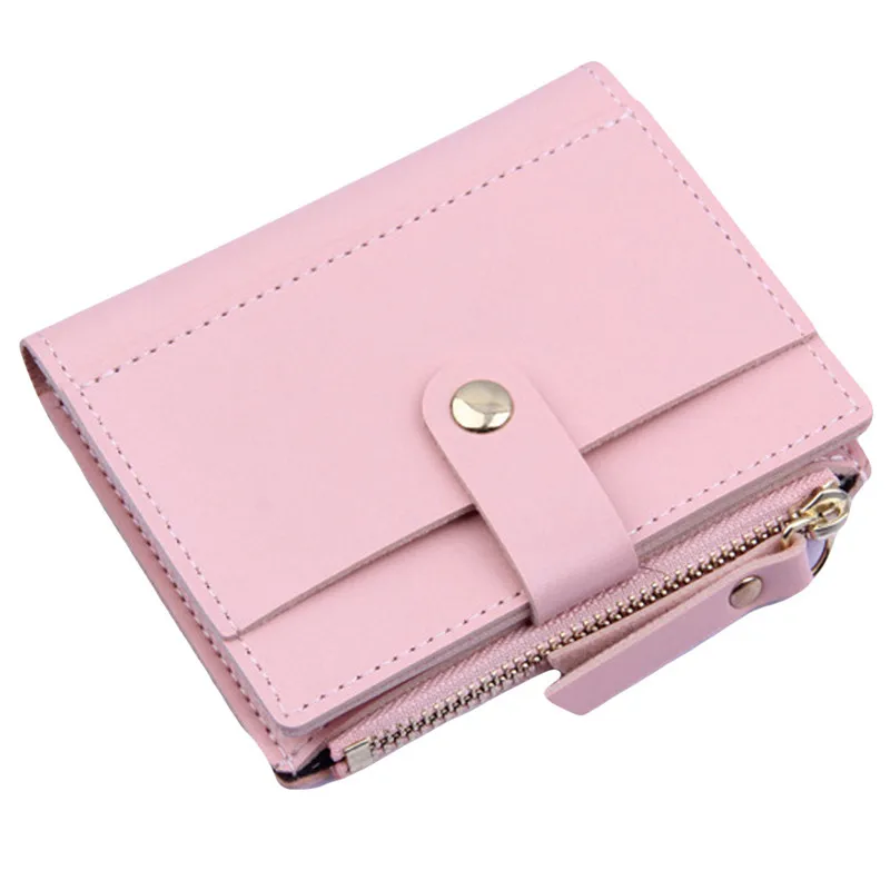 Pink Модный женский кошелек, милый, карамельный цвет, маленький, для монет, на молнии, кошелек, для карт, упаковка, полиуретан, 9X2X10,5 см, держатель для паспорта, кошелек для карт#82015 - Цвет: Pink