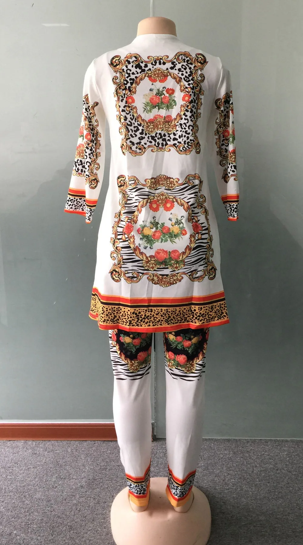 Новый женский винтажный спортивный костюм с принтом пейсли открытый шов рукав