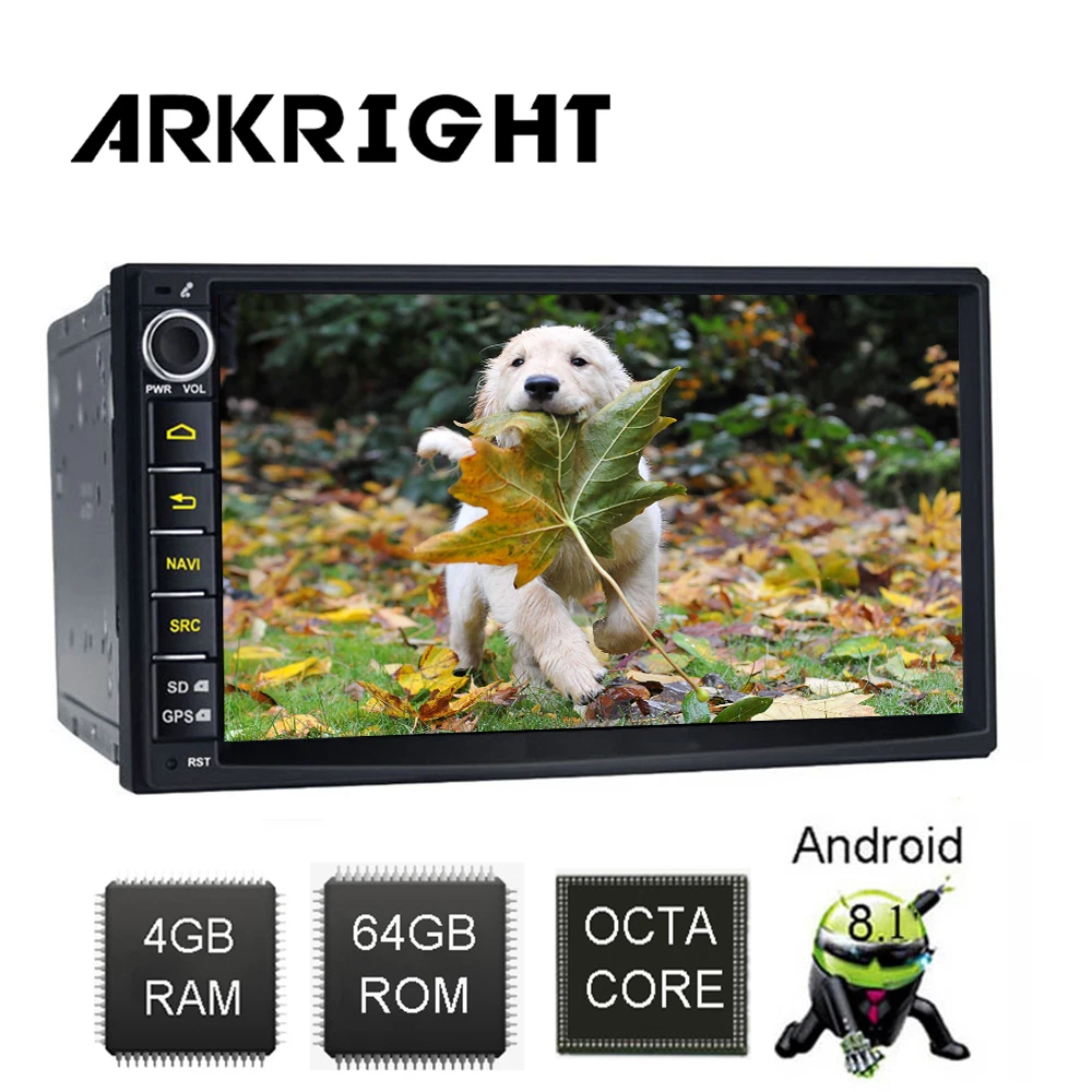 ARKRIGHT " 2Din 4+ 64 ГБ Android 8,1 автомобильный Радио/Автомобильный приемник SC9853 стерео Авто gps поддержка 4G sim-карты DSP/wirless carplay