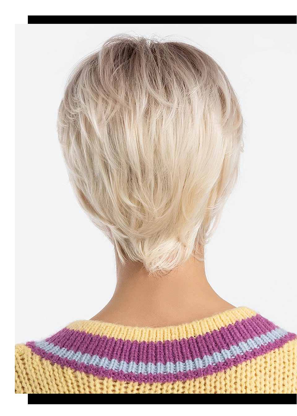 INHAIR cube синтетические волосы короткие Парик Омбре термостойкие прямые парики с челкой для женщин эластичные ремни